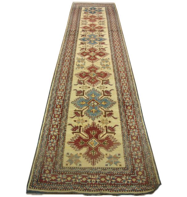 2' x 11' Ivory Kazak Runner Rug 11765