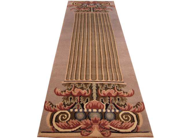 3' x 9' Green Tibet/Nepalese Runner Rug 6653