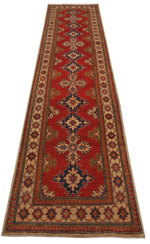 3' x 11' Red Yak Kash Kazak Rug 24281